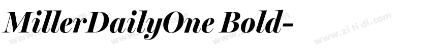 MillerDailyOne Bold字体转换